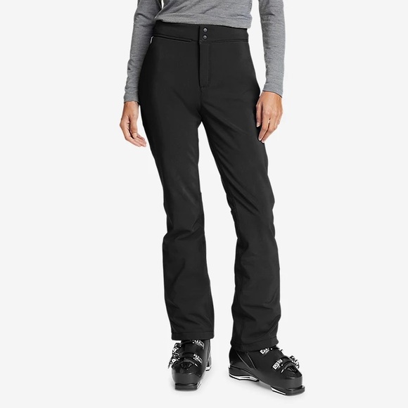 NEW $149 Eddie Bauer Women's Alpenglow Stretch Ski Pants Black XL Slim Stretch - Picture 1 of 16